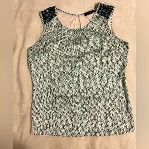 The Limited Sleeveless Blouse (Green/Blue Pattern)